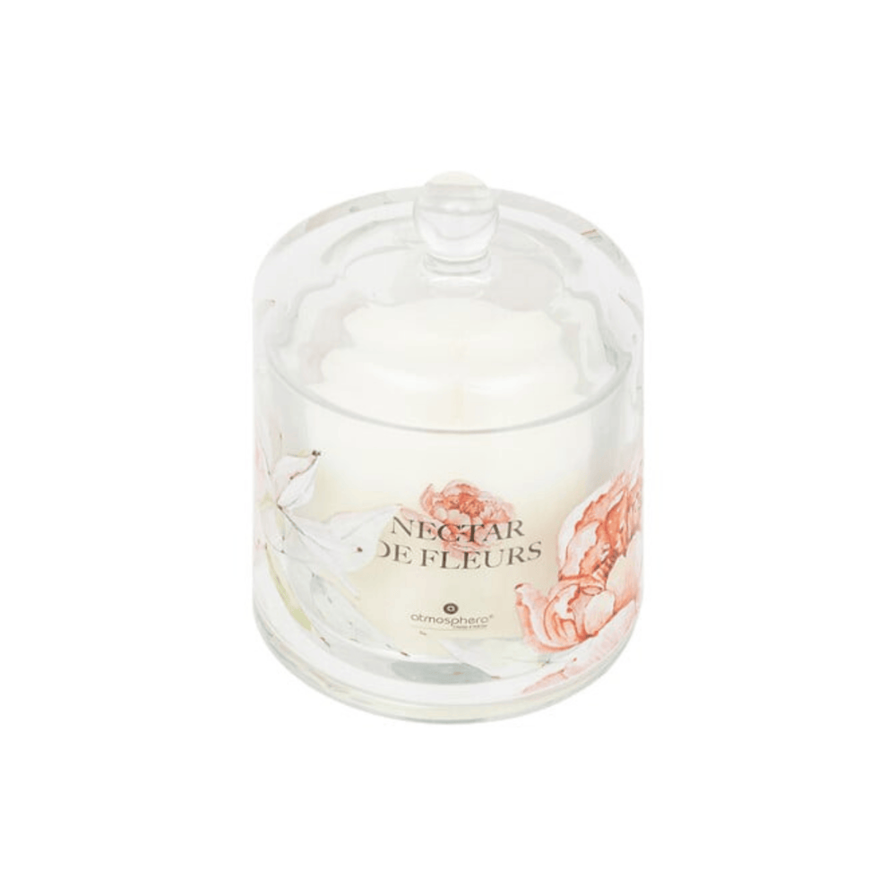 Alpha 55 Bougie Parfumée Oudy Nectar d’Orchidée avec Cloche en Verre