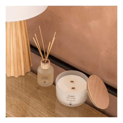 Alpha 55 Bougie Parfumée Sana 420g – Terre de Lune, Pot en Verre