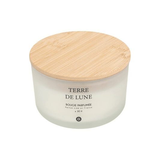 Alpha 55 Bougie Parfumée Sana 420g – Terre de Lune, Pot en Verre