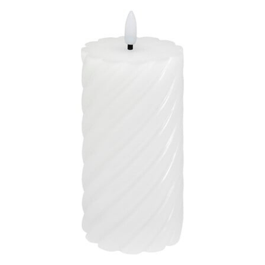 Alpha 55 Bougie Ronde LED Twist Aloe Blanc – Décoration Lumineuse