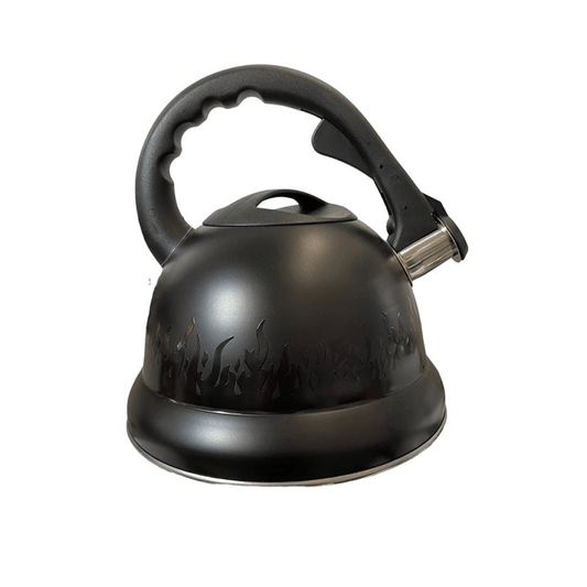 Bouilloire Sifflante De Camping Valiant FIR559 1L - Aluminium Léger, Noire, Avec Poignée Amovible
