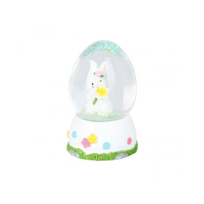 Alpha 55 Boule à neige œuf avec lapin – Déco Pâques