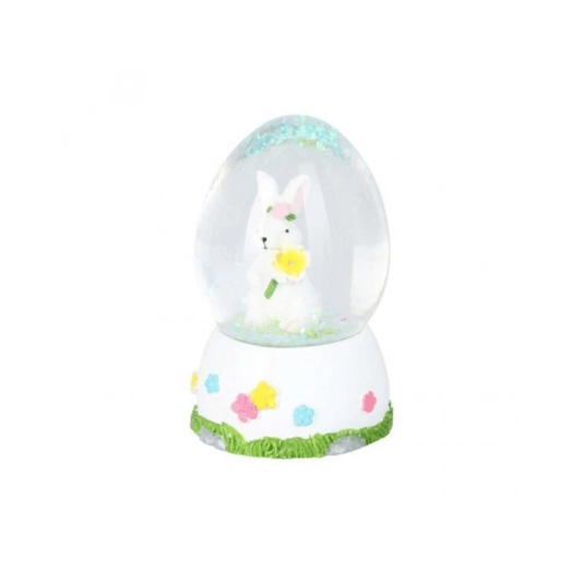 Alpha 55 Boule à neige œuf avec lapin – Déco Pâques