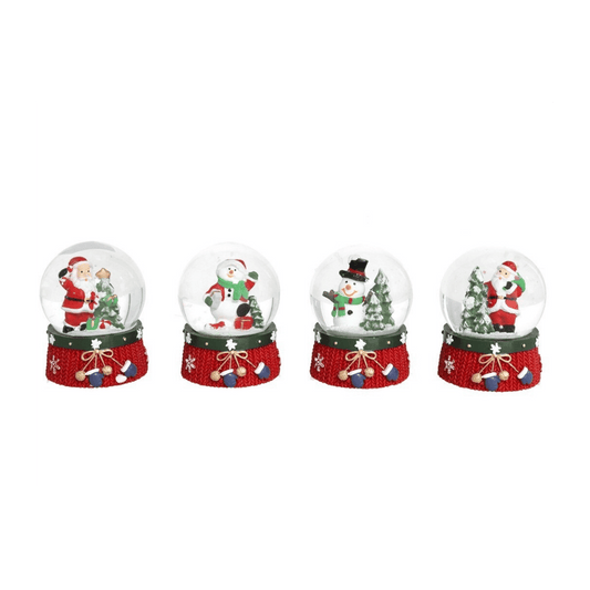 Alpha 55 Boule à neige Père Noël & bonhomme – Décor féérique