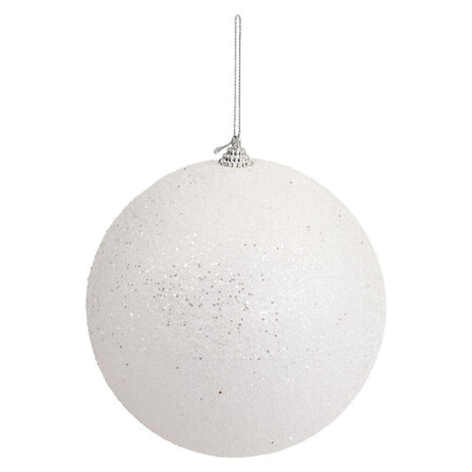 Alpha 55 Boule Blanc Boule de Noël à paillettes