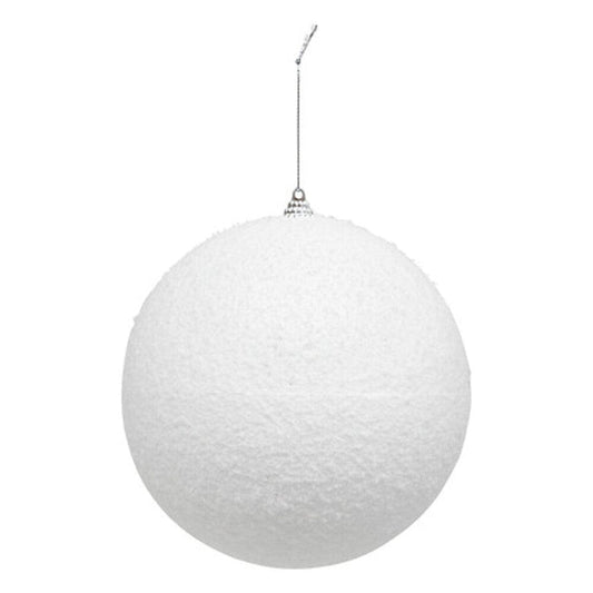 Alpha 55 Boule neige blanche Ø15 cm – Décoration de Noël élégante