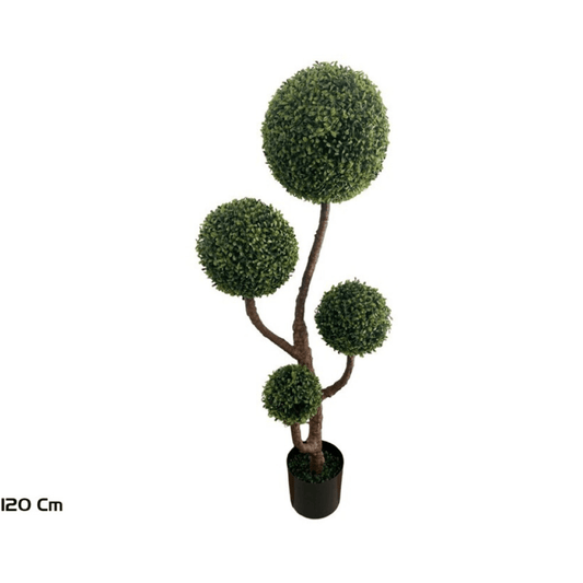 Alpha 55 Boule topiaire buis en pot plastique vert déco