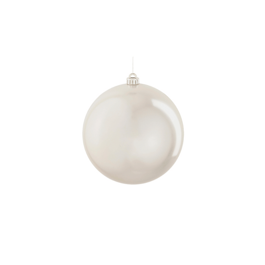 Alpha 55 Boules de Noël Plastique Crème Nacré – Élégance Douce