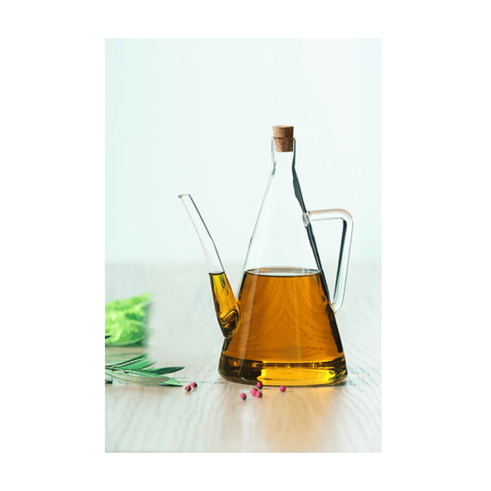 Alpha 55 Bouteille huile vinaigre triangle 0,5L en verre
