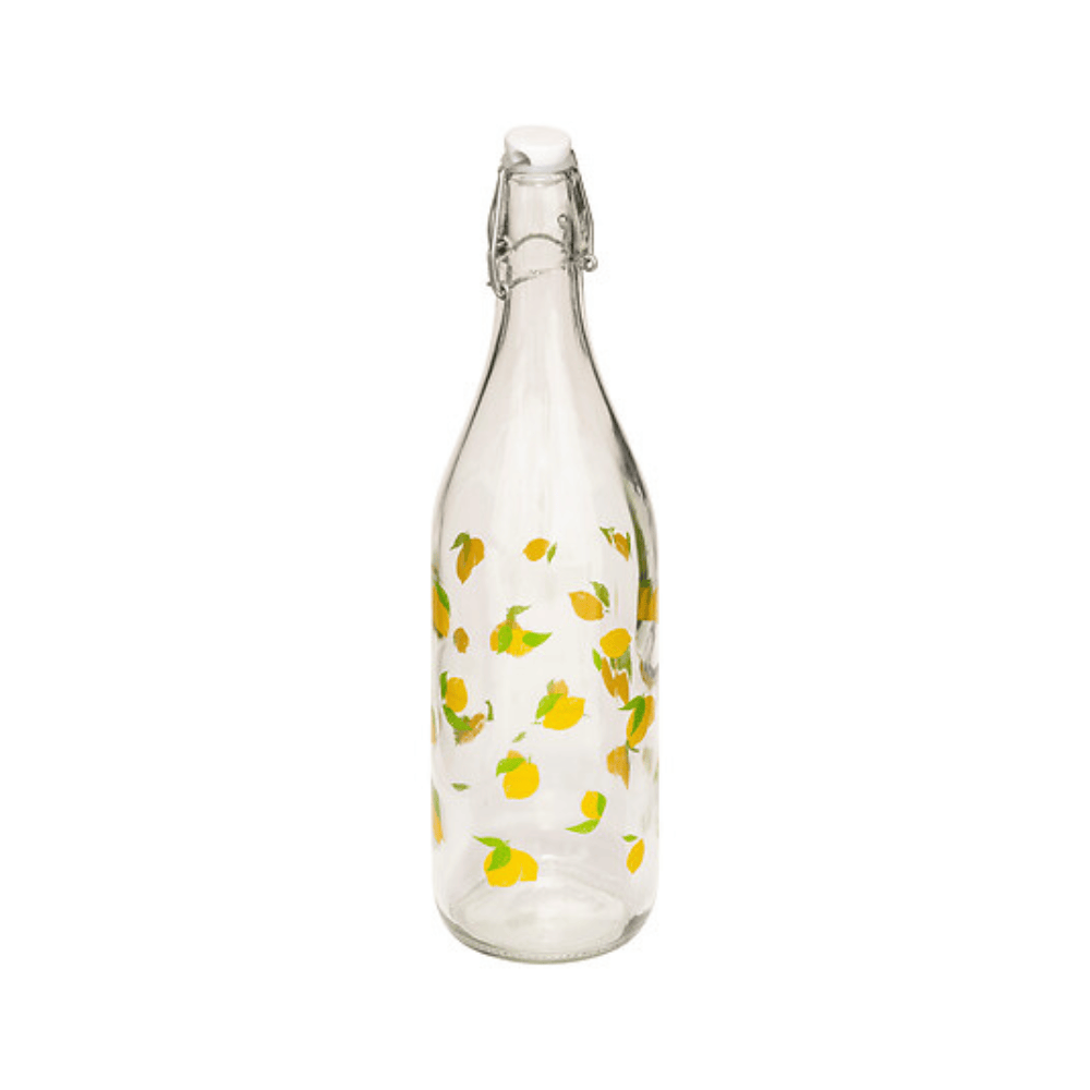 Alpha 55 Bouteille limonade Citrons 1L en verre décoré