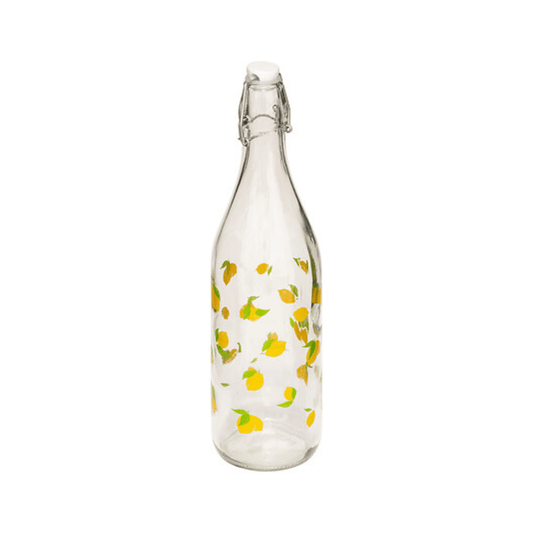 Alpha 55 Bouteille limonade Citrons 1L en verre décoré