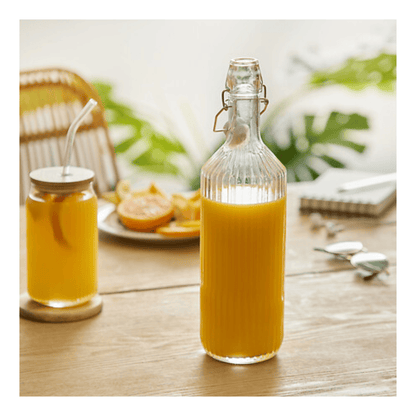 Alpha 55 Bouteille limonade Line 1L en verre transparent