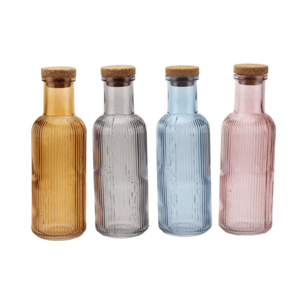 Alpha 55 Bouteille verre 1L liège rayures design