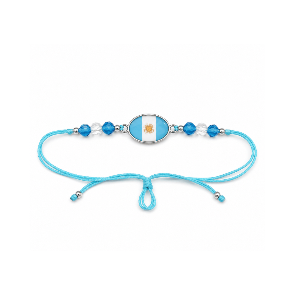 Bracelet Perles Argentine Ambiance Supporter — Alpha 55 Maroc