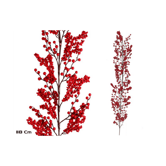 Alpha 55 Branche décorative à baies rouges – Esprit de Noël