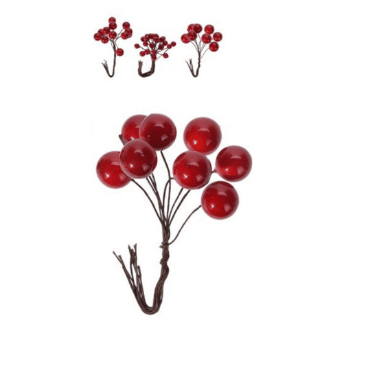 Alpha 55 Branche décorative baies rouges x3 – Esprit de Noël