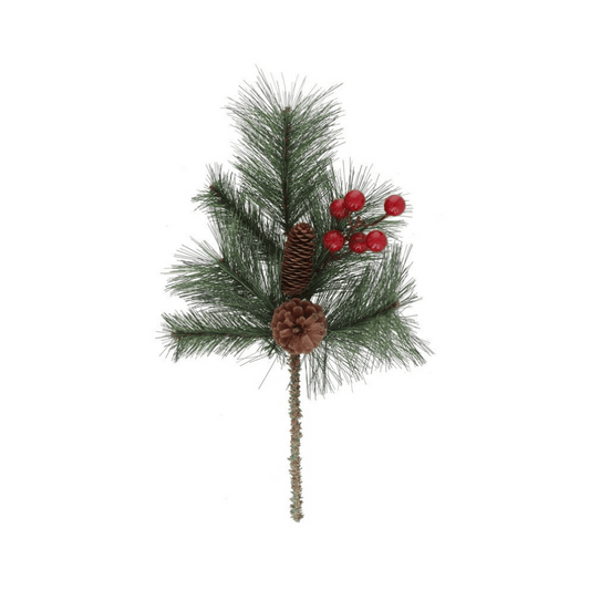 Alpha 55 Branche pomme de pin & baies – Décoration de Noël naturelle