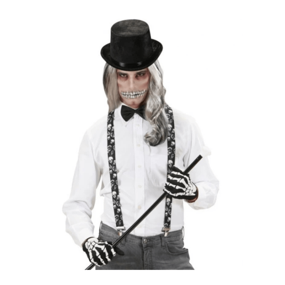Alpha 55 bretelles Noir Bretelles Imprimées Crânes Halloween
