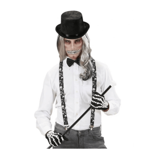 Alpha 55 bretelles Noir Bretelles Imprimées Crânes Halloween
