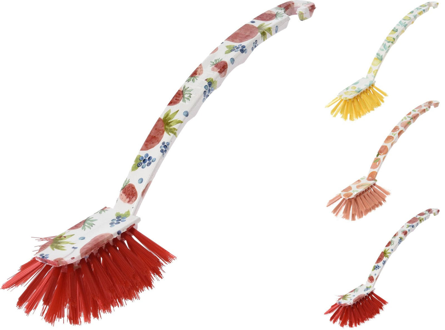 Alpha 55 Brosse à vaisselle imprimé fruits d'été 27 cm , 3 modèles assortis