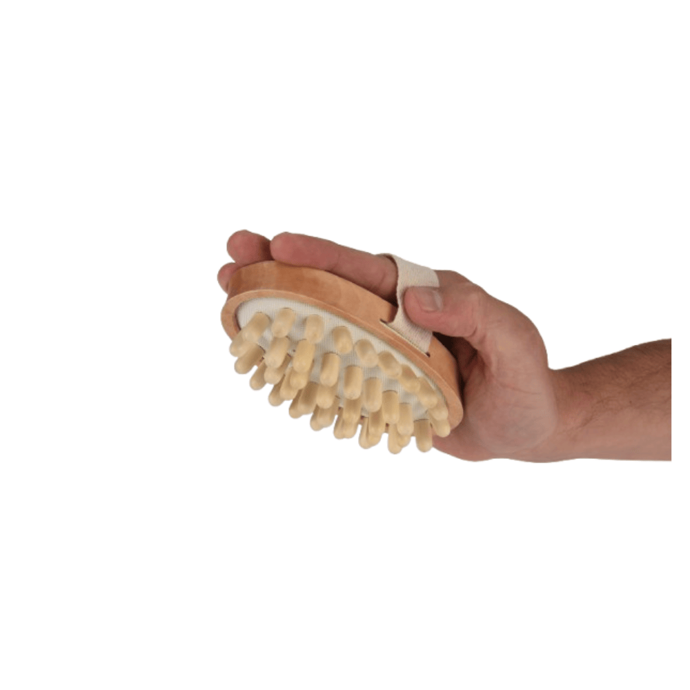 Alpha 55 Brosse massage en bois avec sangle