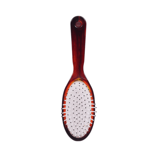 Alpha 55 Brosse ovale marron picots blancs