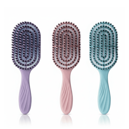 Alpha 55 Brosse ovale poils noirs démêlante