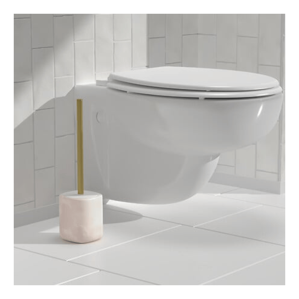 Alpha 55 Brosse WC Cloudy en Résine Blanche – Design Élégant