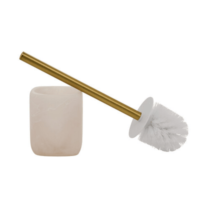 Alpha 55 Brosse WC Cloudy en Résine Blanche – Design Élégant