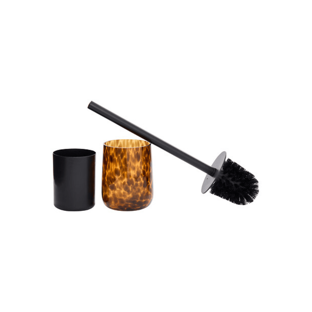 Alpha 55 Brosse WC Dotty 39 cm en Verre Marron