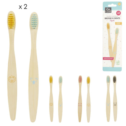 Alpha 55 Brosses à dents x2 en bambou