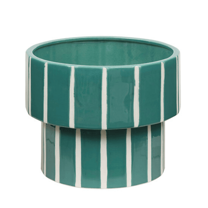 Alpha 55 Cache-pot Flow en céramique vert – Déco moderne