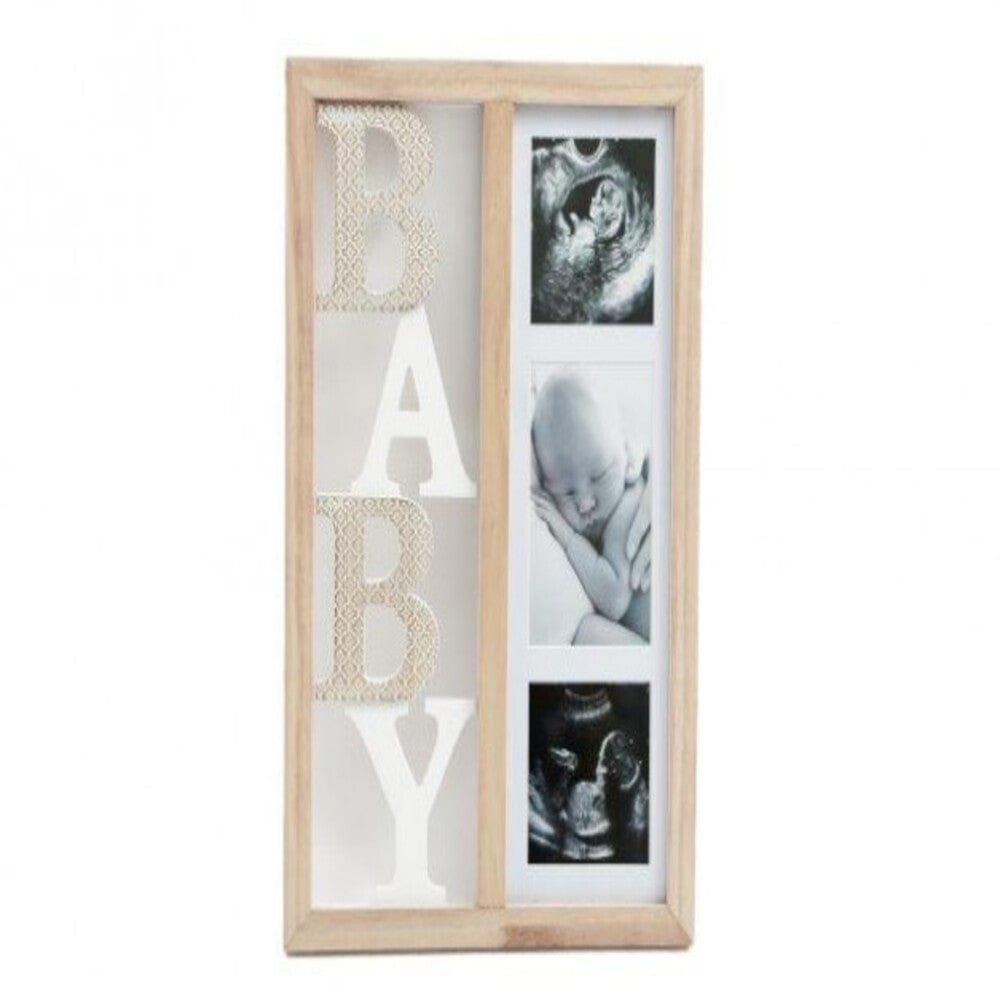 Alpha 55 Cadre 3 photos bébé en bois