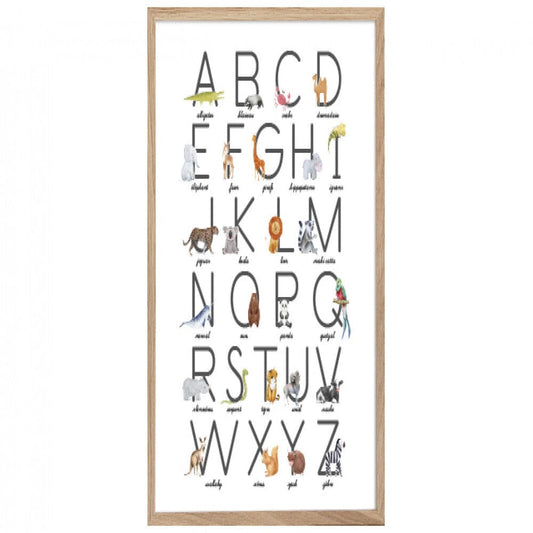 Alpha 55 Cadre abécédaire animaux en bois