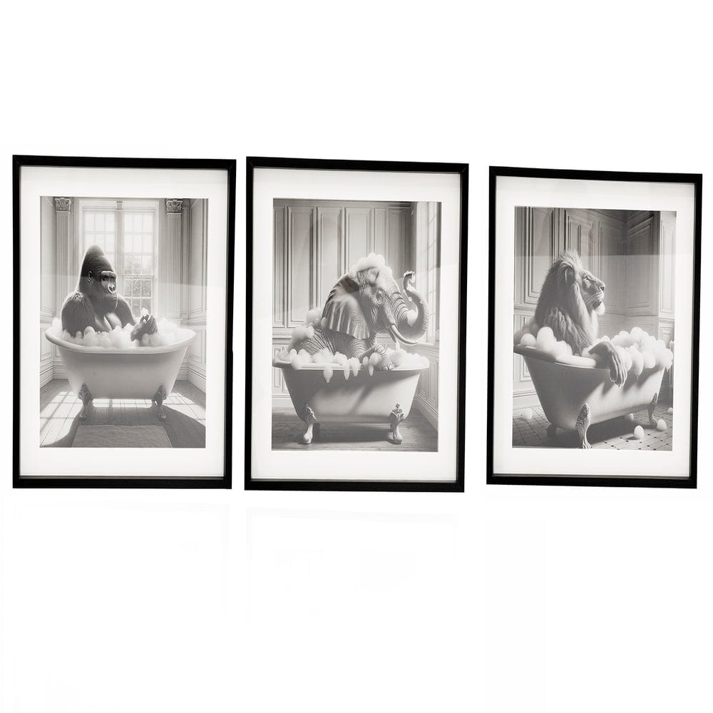 Alpha 55 Cadre décoratif animaux dans le bain