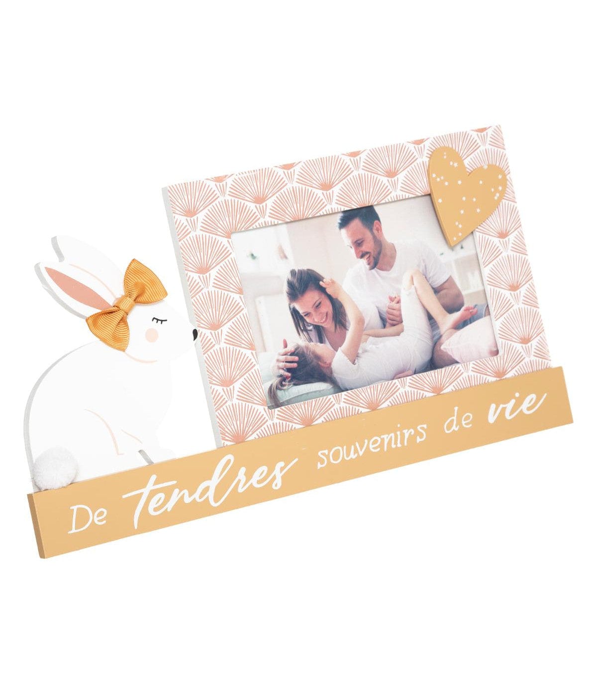 Cadre Photo Lapin à poser en bois et verre
