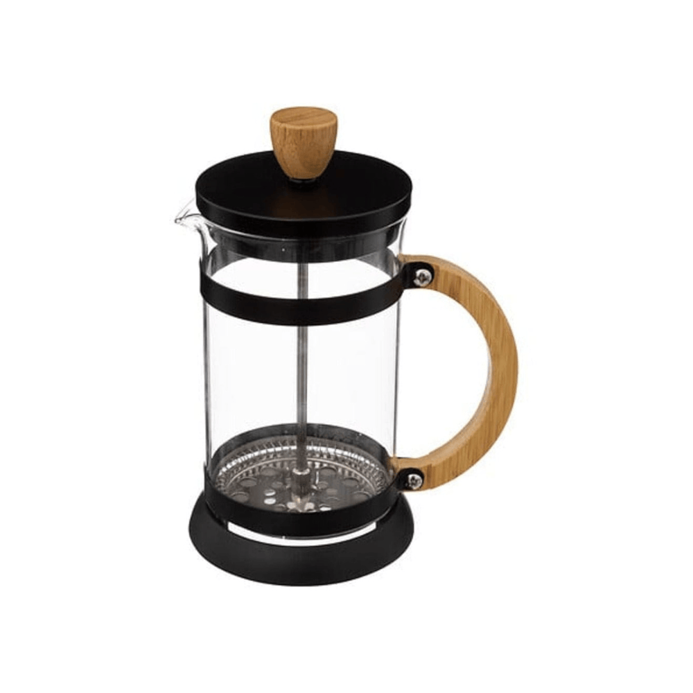 Alpha 55 Cafetière à Piston Verre et Bambou Élégante