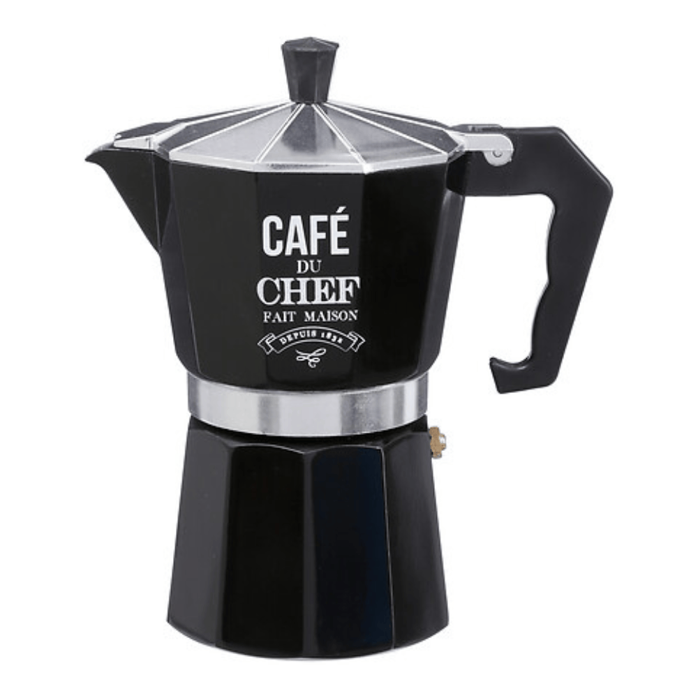 Alpha 55 Cafetière italienne 6 tasses noire moka