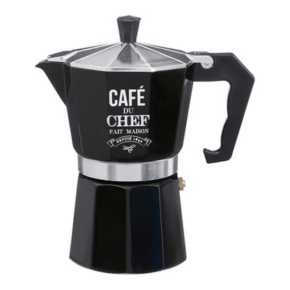 Alpha 55 Cafetière italienne 6 tasses noire moka