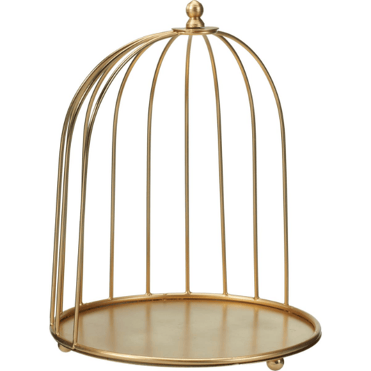 Alpha 55 Cage décorative en métal doré élégante