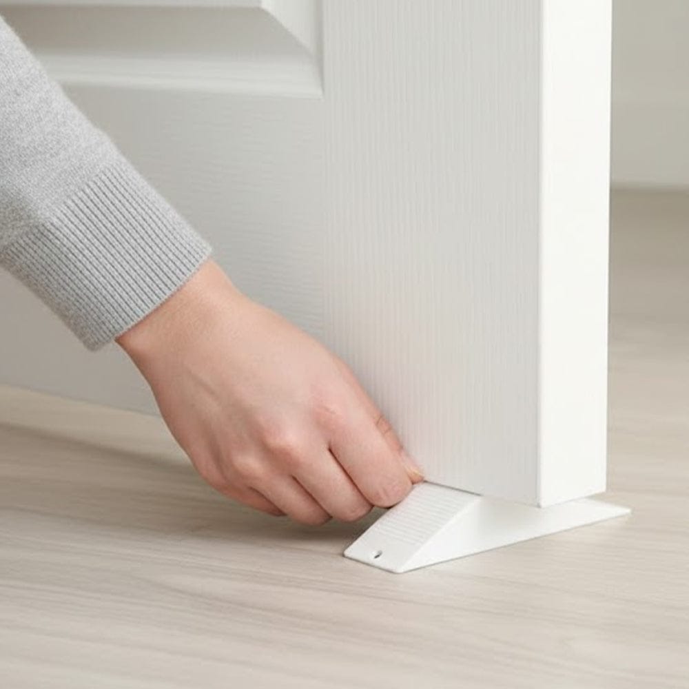 Alpha 55 Cale-porte blanc pratique et discret