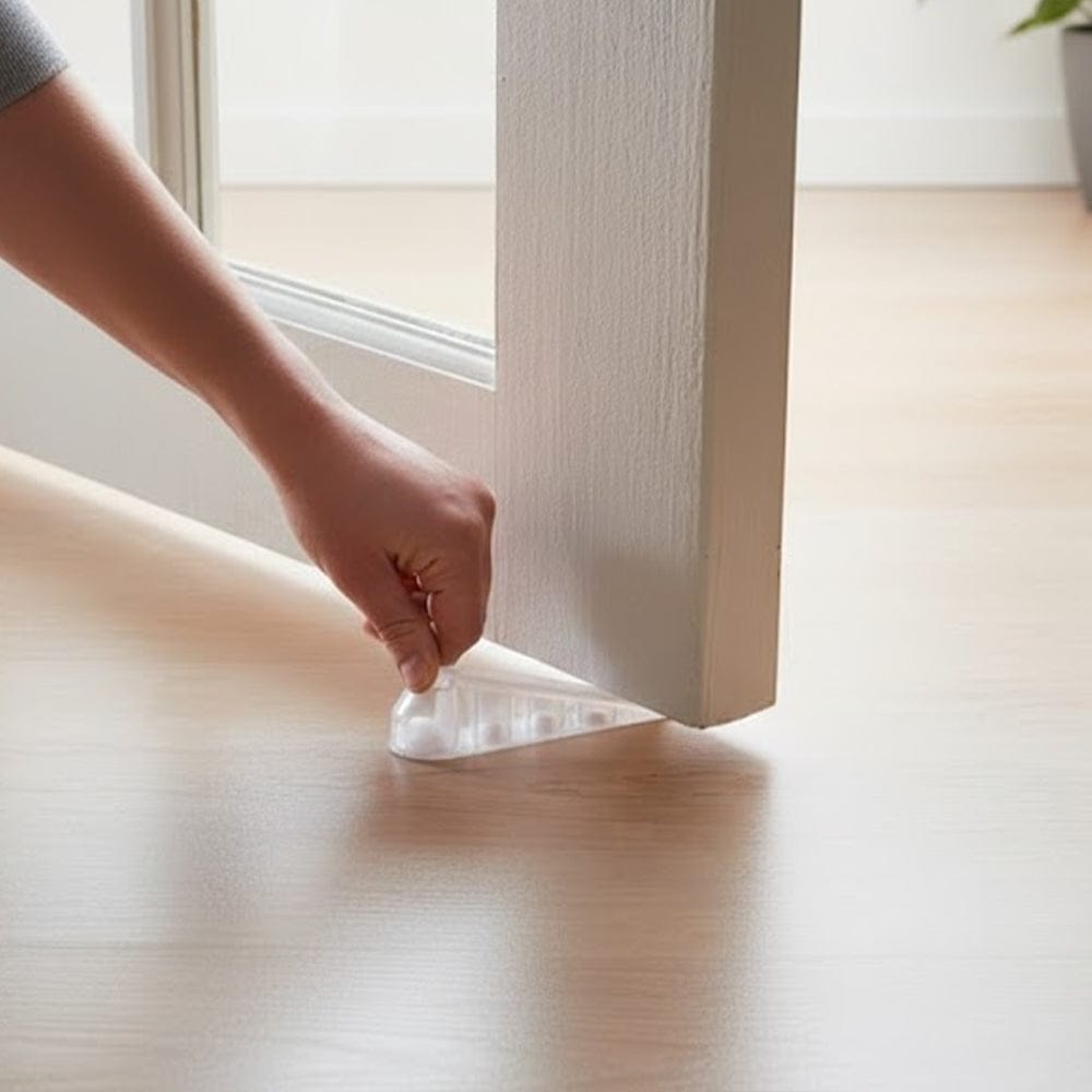 Alpha 55 Cale-porte transparent discret et pratique