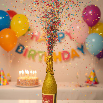 Alpha 55 Canon à confettis bouteille champagne doré