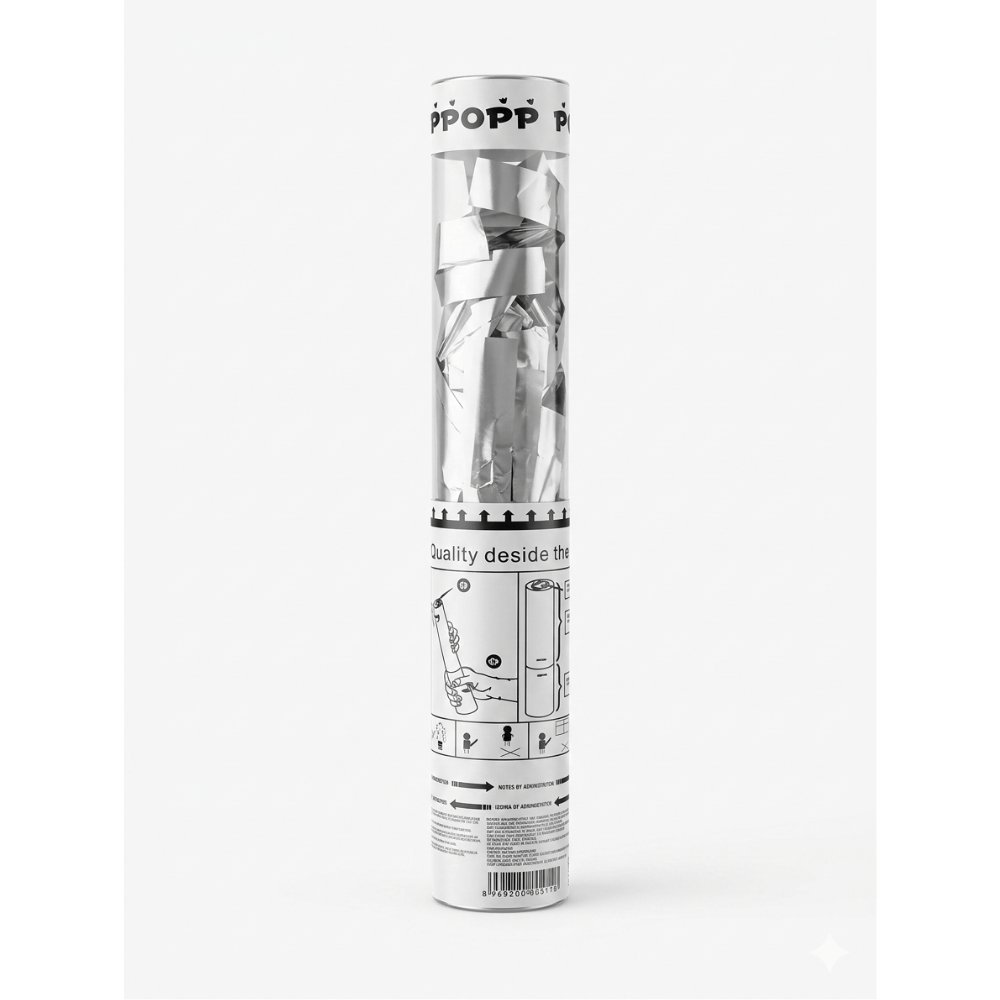 Alpha 55 Canon à confettis métallisés argent