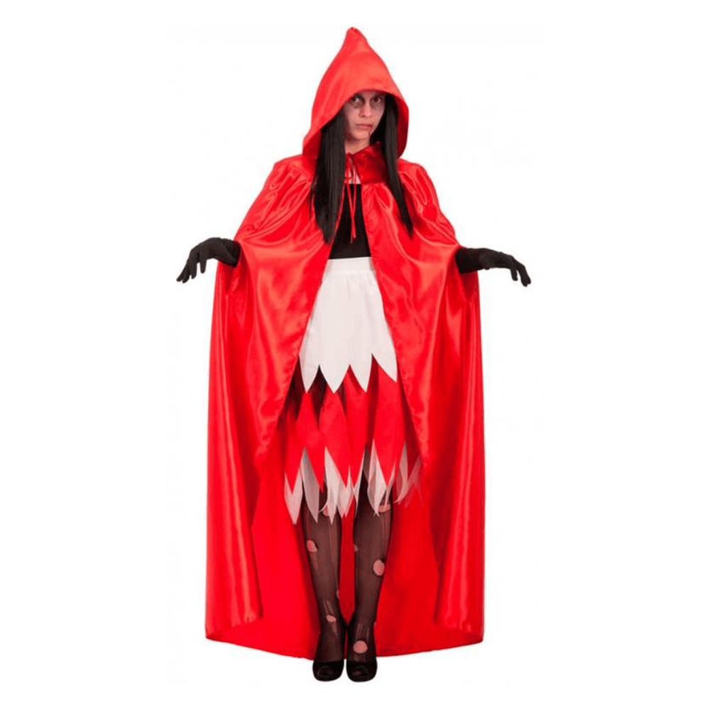 Alpha 55 cape Cape AD 150 cm à Capuche Unie Rouge