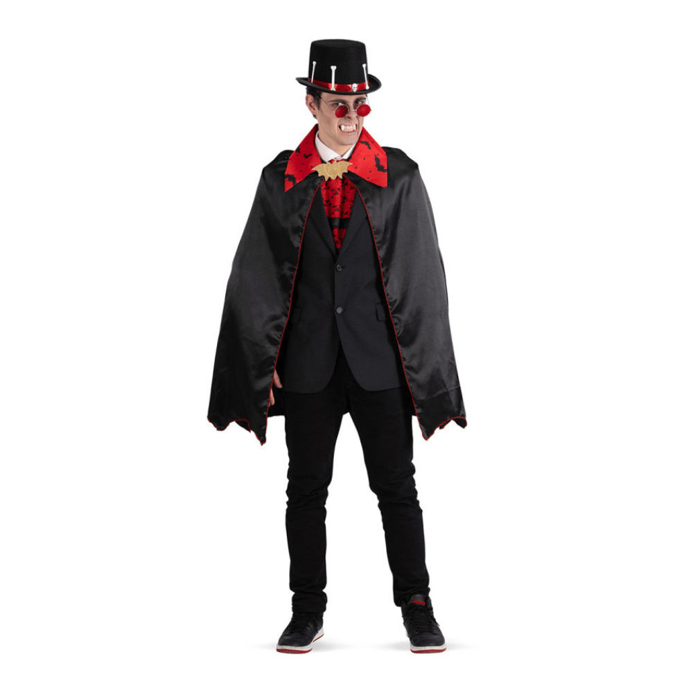 Alpha 55 cape Cape Adulte Rouge avec Col 90 cm – Déguisement