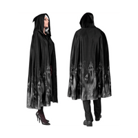 Cape Adulte Fantômes Noire à Capuche 120 cm – Halloween