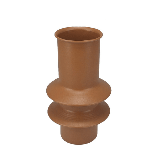 Alpha 55 Caramel mat Vase décoratif en métal élégant moderne