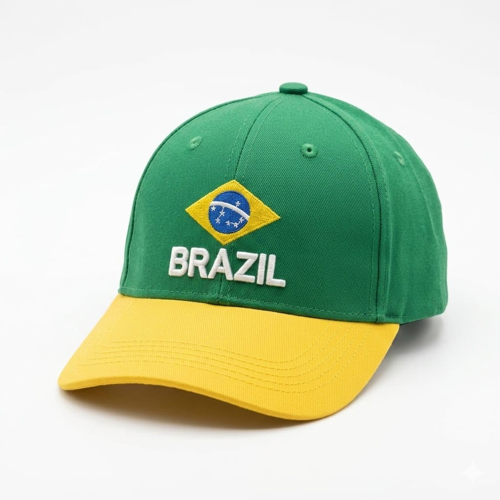 Alpha 55 Casquette en Coton Adulte Brésil Style Supporter