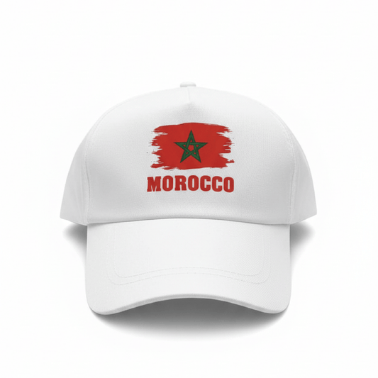 Alpha 55 Casquette Maroc en Polyester Blanc – Supporter
